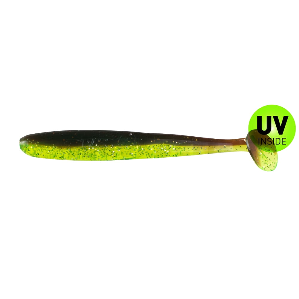 Relax Bass Shad 13 cm (4,5") Vert (Chartreuse)-Paillettes Motoroil-Paillettes 5 Pièces Rauchrohr, Baseball, Baseballschläger, Sport