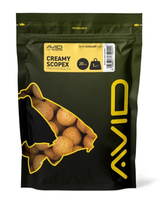 Avid Carp Boilies Creamy Scopex 20mm 1kg
