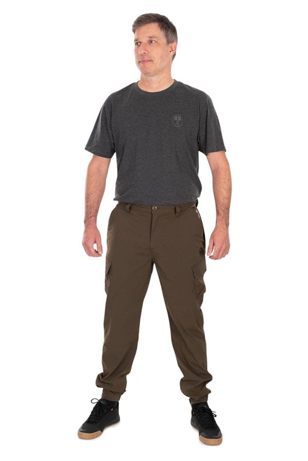 Fox Khaki LW Cargo Trousers M, T-Shirt, Grau, Kurzärmelig, Basic, Körper