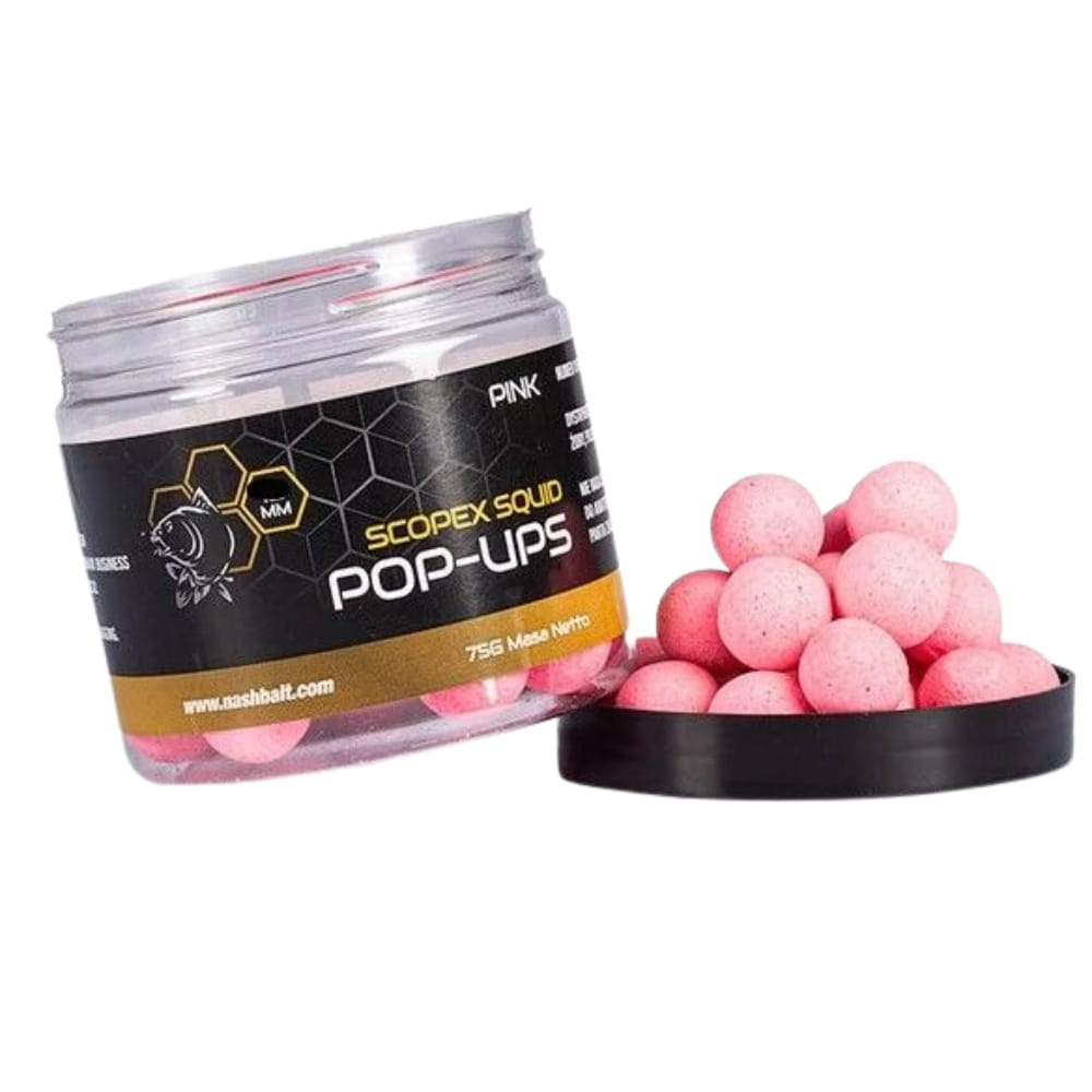 Nash Scopex Squid Pop Ups 2024 15 mm 75g Pink Nash Scopex Squid Pop Ups 2024 15 mm 75g Pink