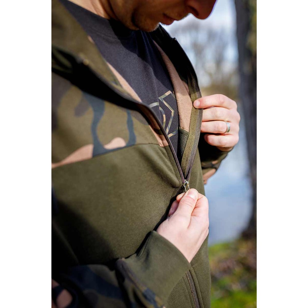 Fox LW Khaki Camo Split Zip Hoody Large Fox LW Khaki Camo Split Zip Hoody Large