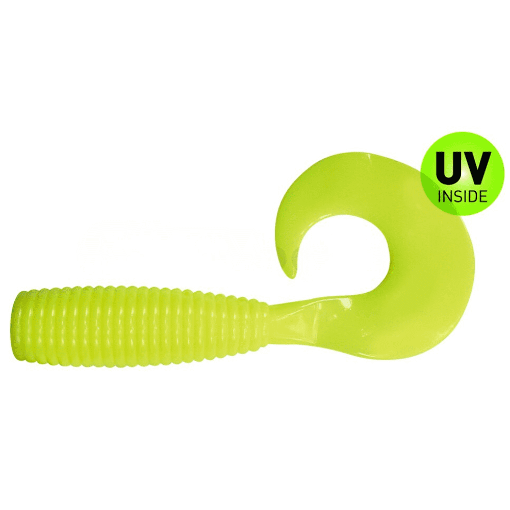 Gummifisch, Schwimmender Köder, UV-inside, Neon grün, Gummiköder