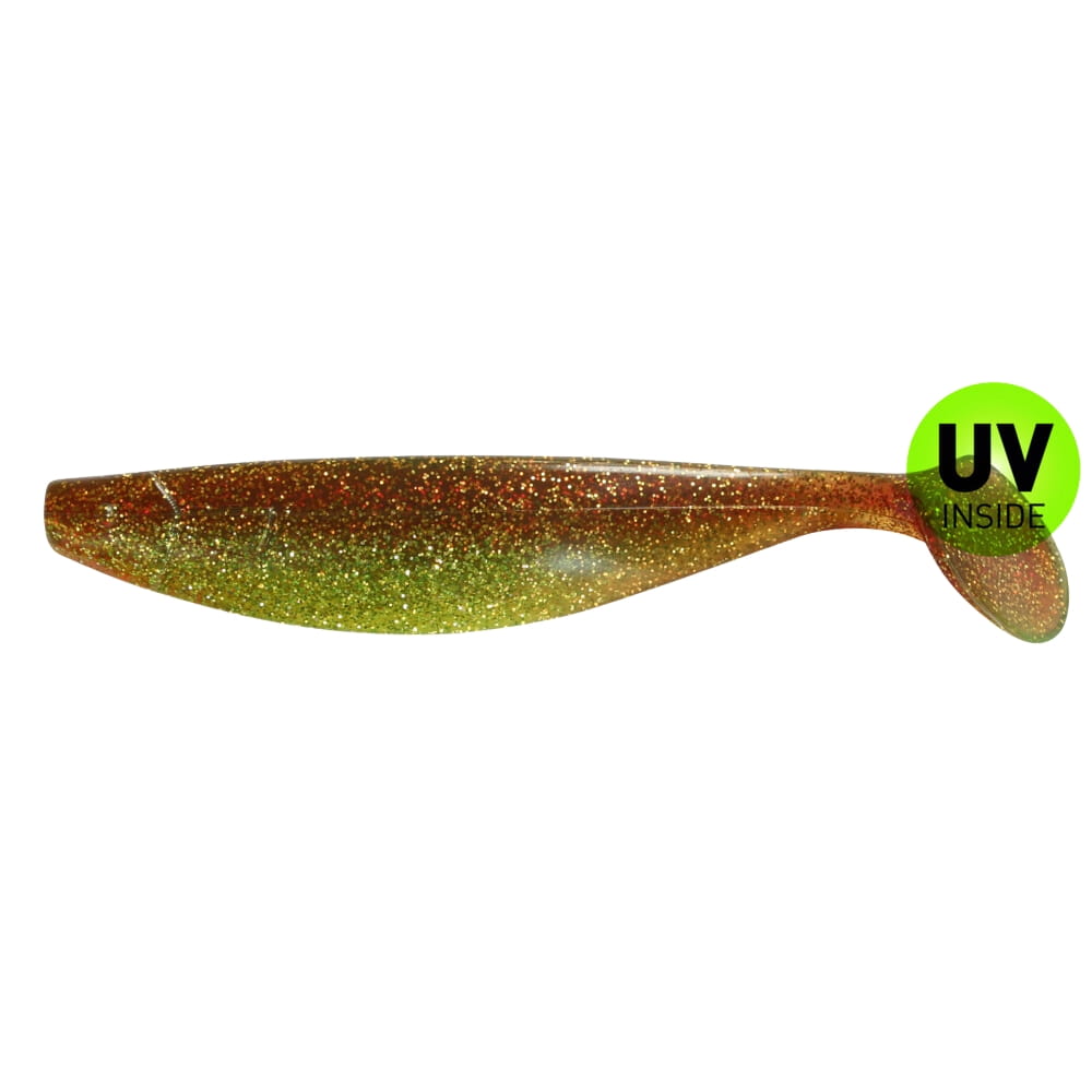 Relax Xtra-Soft 16 cm (6") Verde (Chartreuse)-Glitter / Motoroil Glitter 2 bucăți Rauchrohr