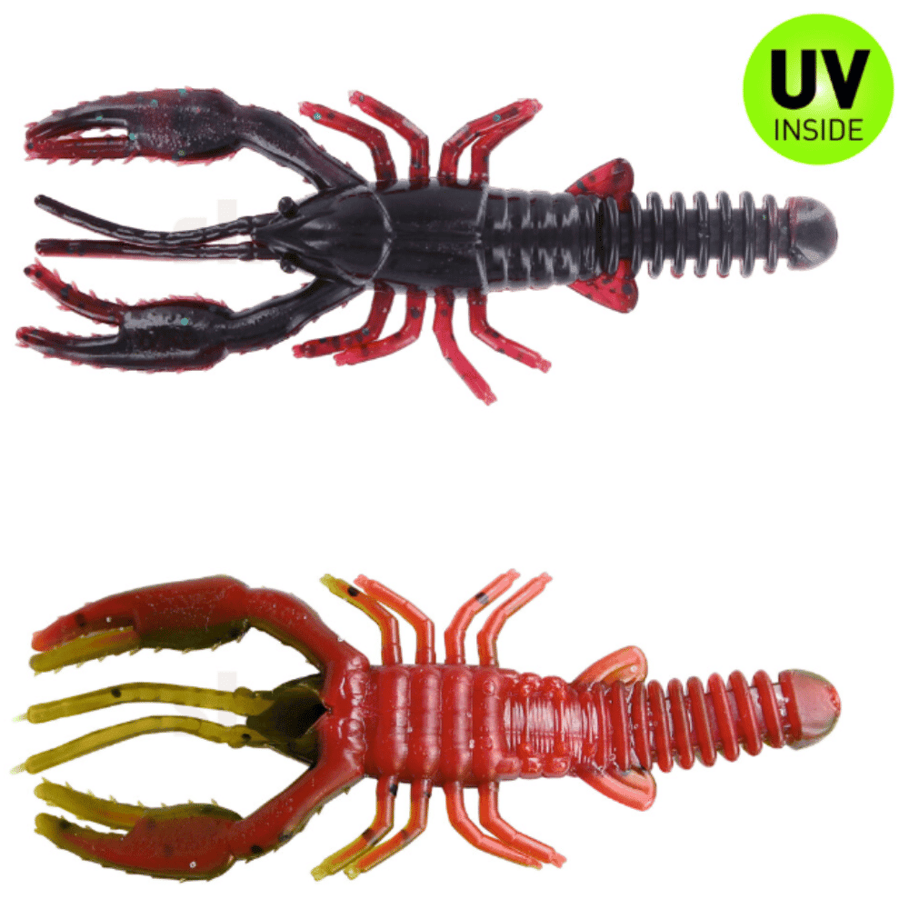Red-Shad-Green-Flake SX Baby Crawfish 7 cm (3") Red Shad Green Flake 5 piezas