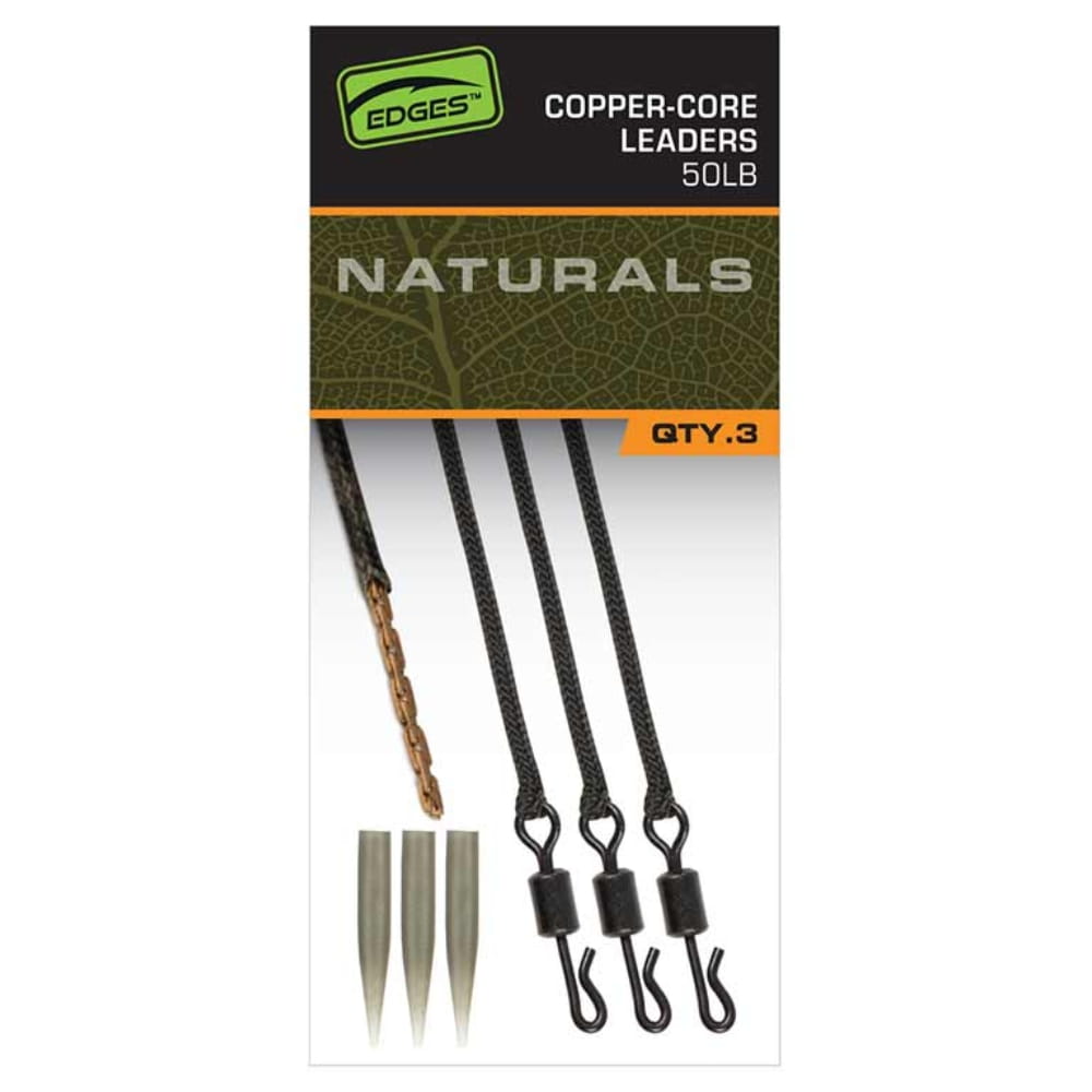 Fox Edges Naturales Copper Core Leaders 3 Stück Elektronik, Hardware