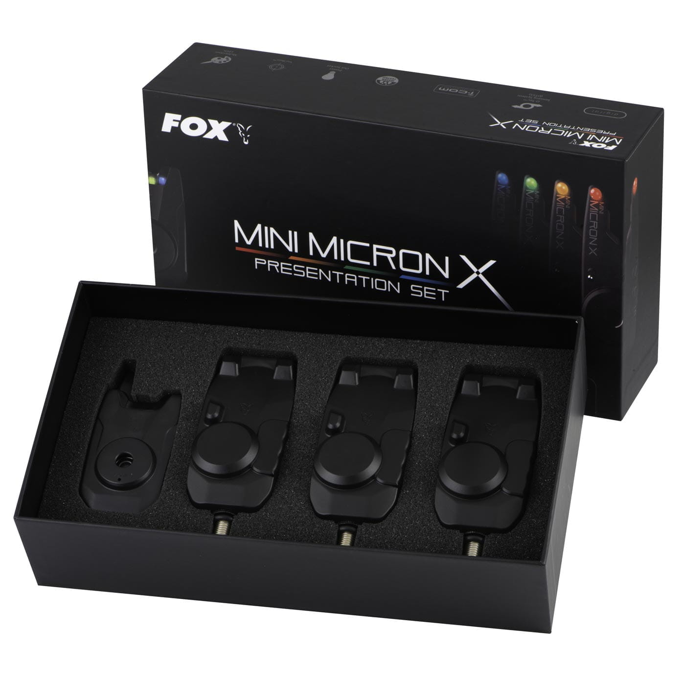 Mini fox. Сигнализаторы Fox Mini Micron x 4 +1 Rod Set. Сигнализаторы Fox 4+1. Fox Mini Micron x 3+1. Ресивер Фокс мини микрон.