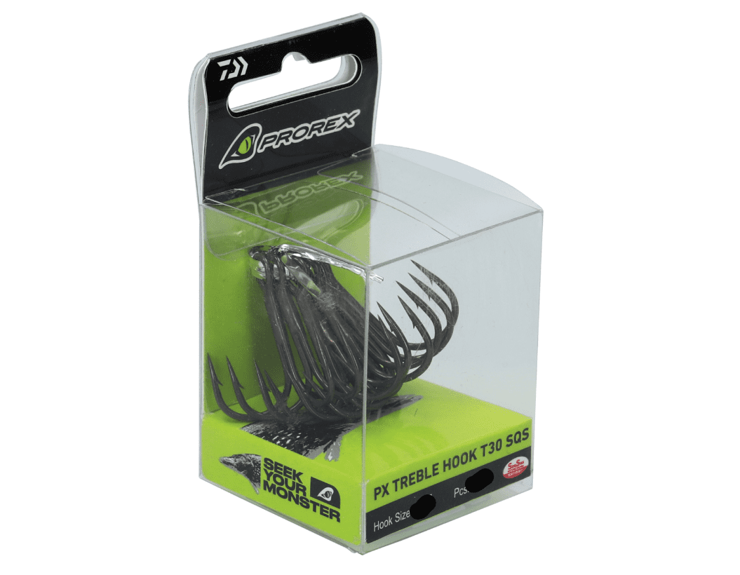 Daiwa Prorex Treble Hook T30 SQS Gr.2 8 pieces | 15462-002 Daiwa Prorex Treble Hook T30 SQS Gr.2 8 pieces | 15462-002