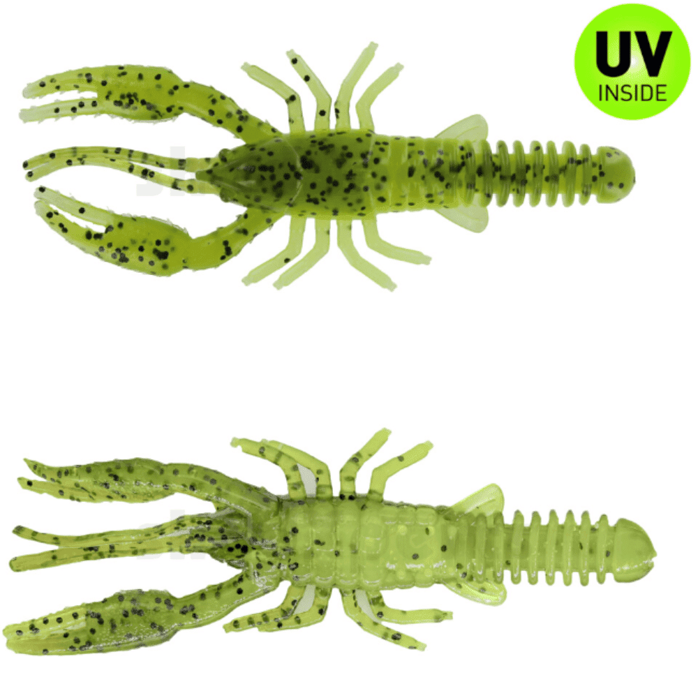 Watermelon-Chartreuse SX Baby Crawfish 7 cm (3") Sandía Chartreuse 5 piezas