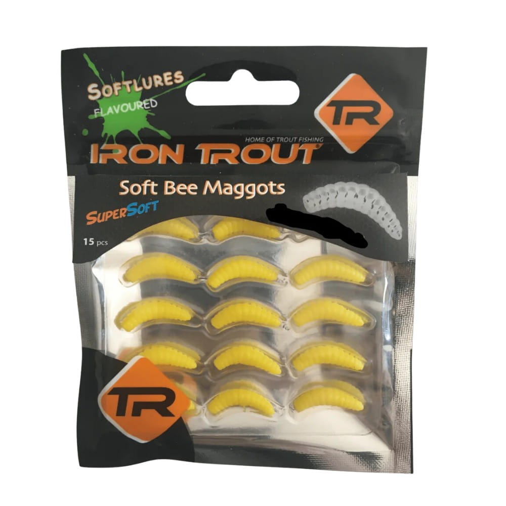 Iron Trout Super Soft Bee Maggots Garlic 2.5 cm 15 pieces