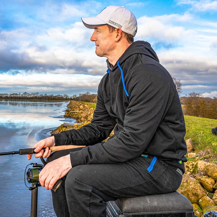 Angler, Angleroutfit, Hoodie, Schwarz, Cap