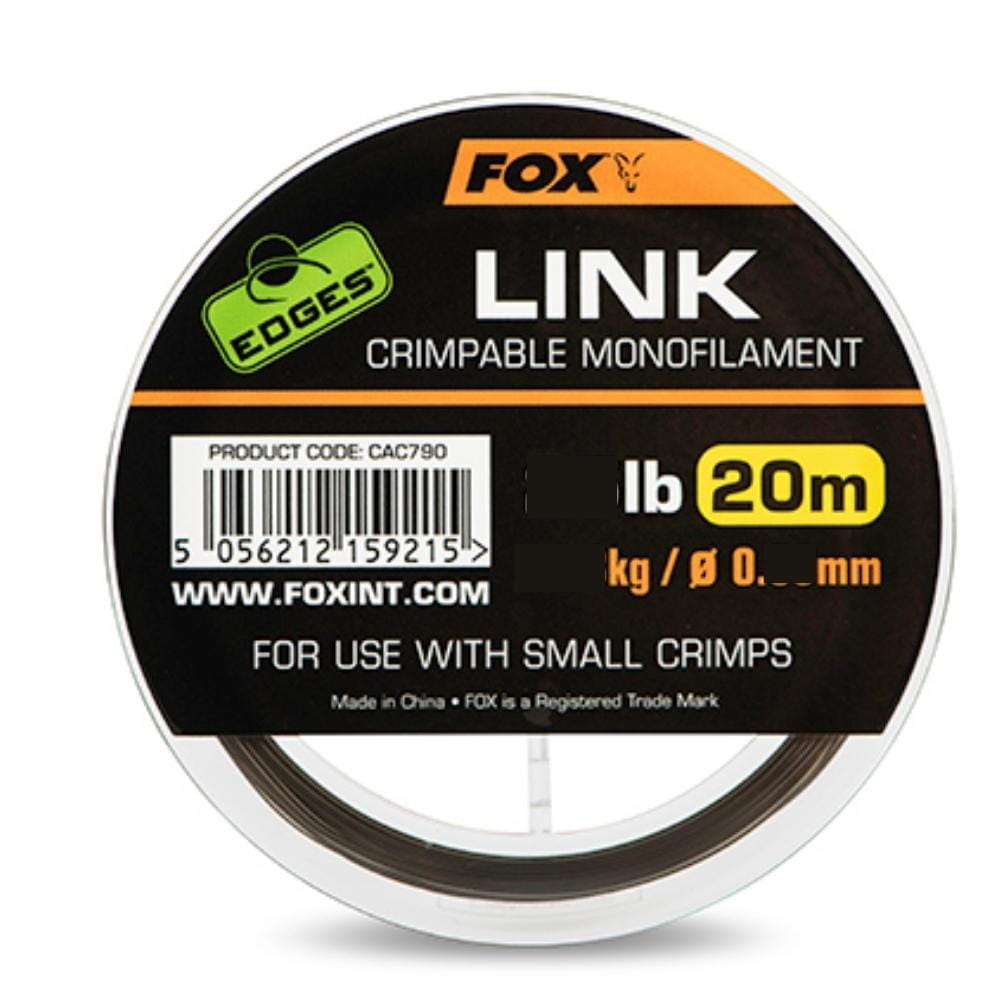 Fox Edges Link Trans Khaki Mono 0.53mm 25lb 20 Meters