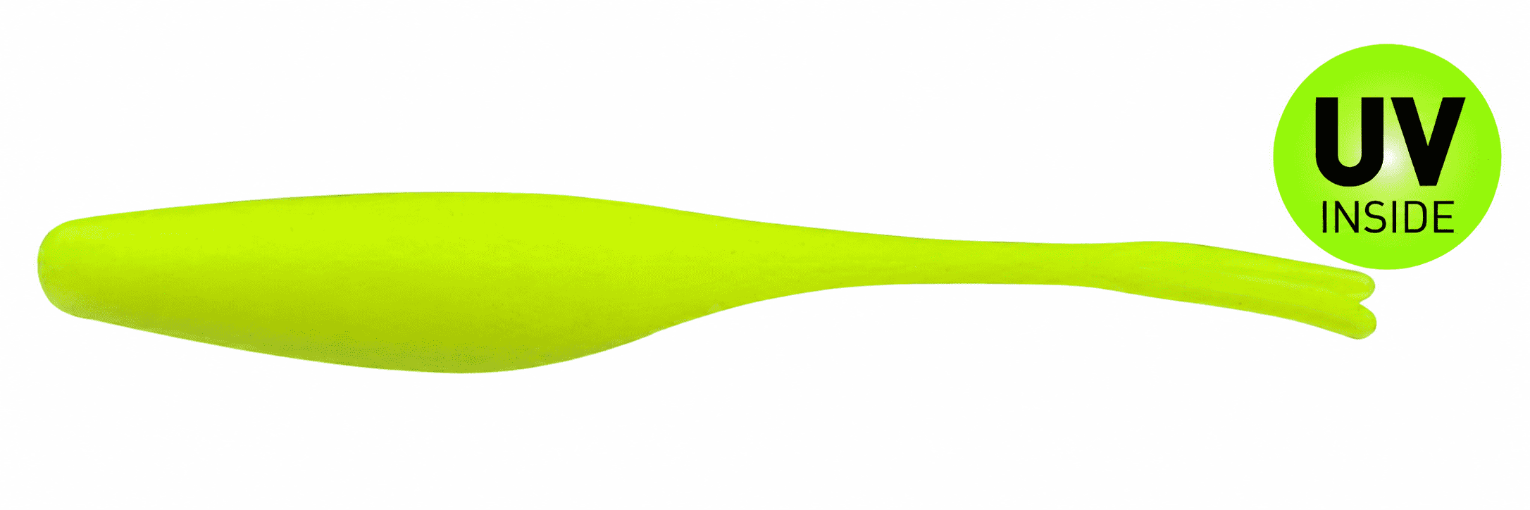 fishing lure, soft plastic, river lure, neon green, UV inside