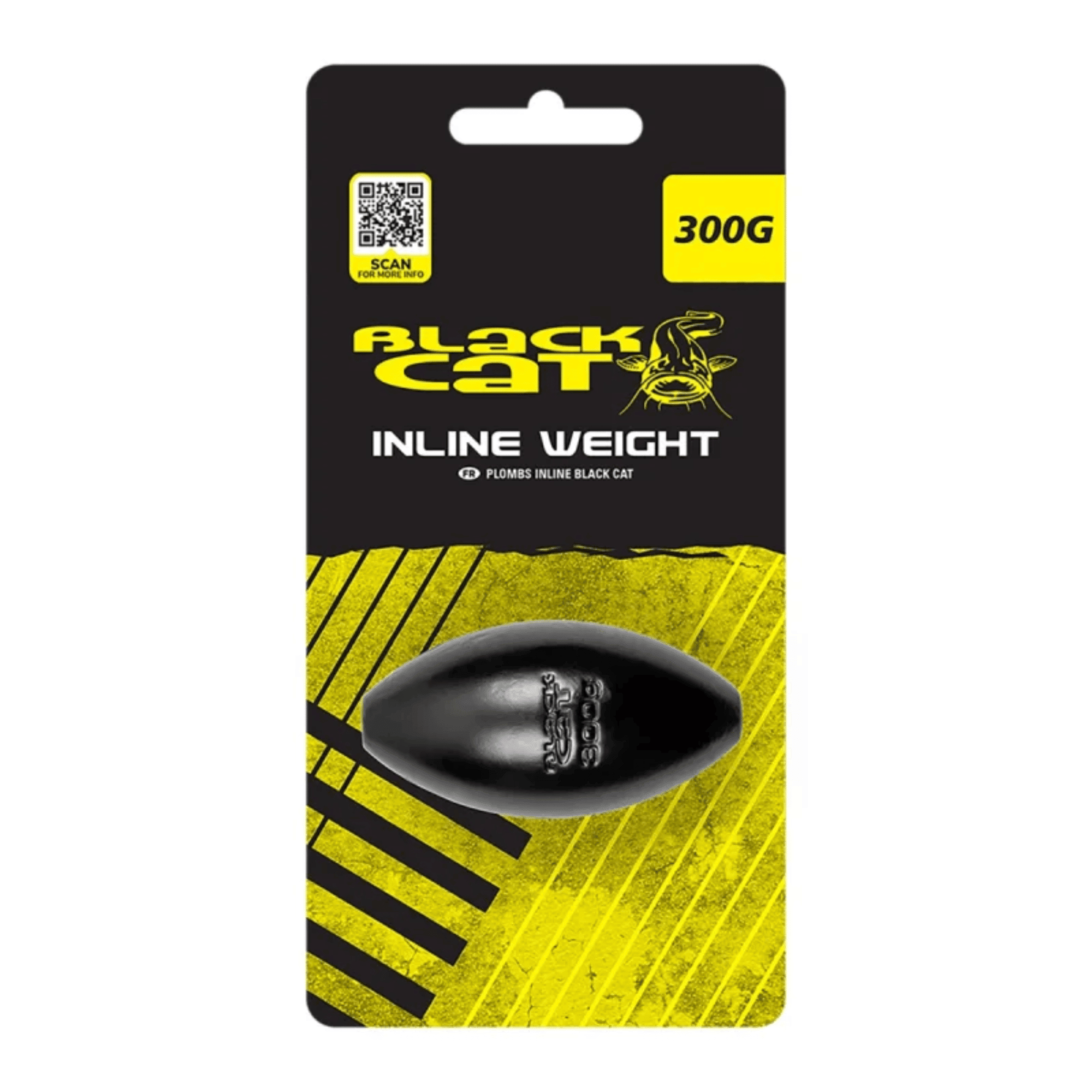 Inline weight, Cat weight, Black cat, Metal weight, Fishing weight