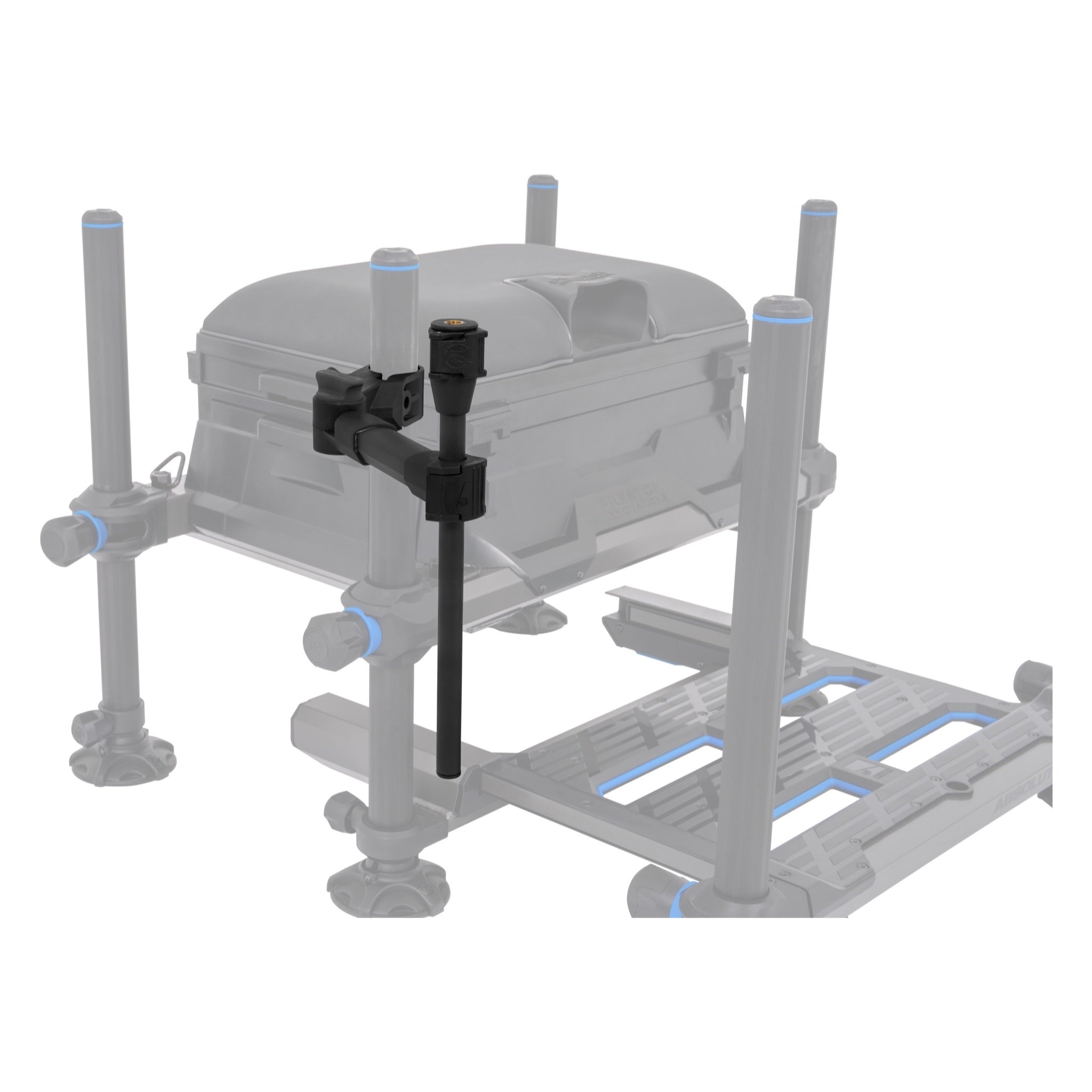 Preston Offbox Rotating Butt Rest Arm – Bild 9, Roboterrahmen, Kamera-Halterung, Aluminiumrahmen, Modulares Gestell, Vertikale Stangen