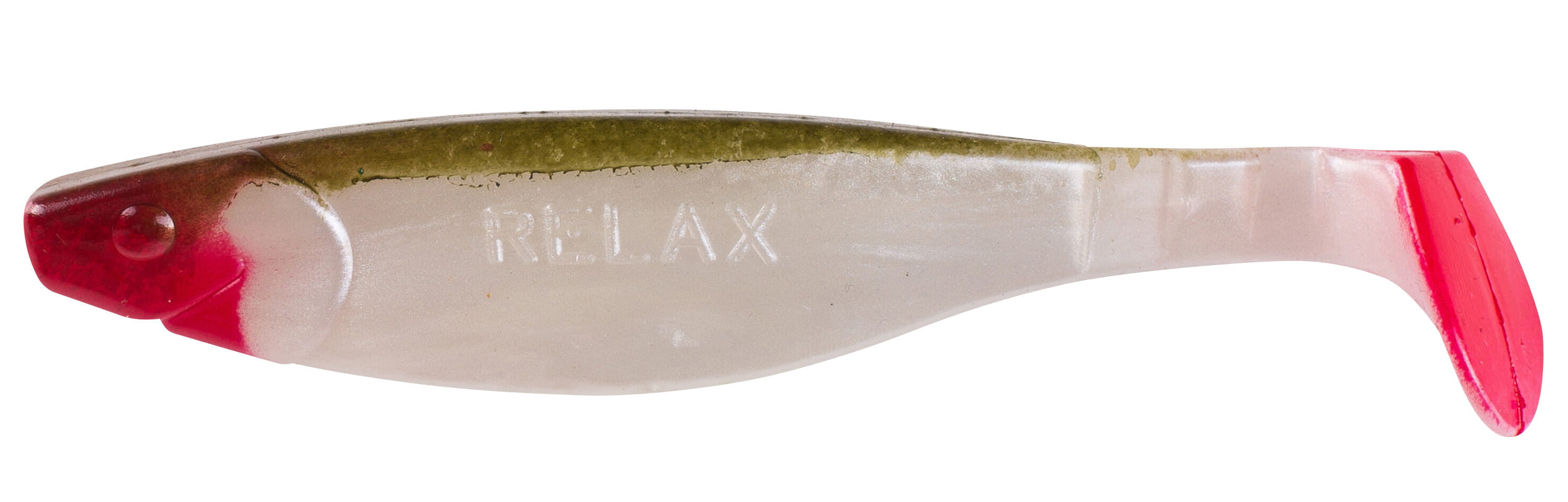 Relax Kopyto River 13cm (5") Reinweiß / Bodengrün 5 Stück, Gummifisch, Softbait, Angelköder, Lebensmittelfarbig, Wobbler