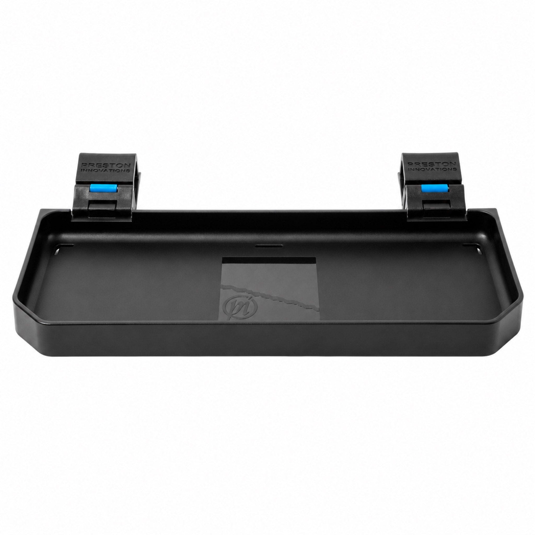 Preston Ventalite Clip On Tray – Bild 4, Angel-Seitentablett, Kunststoff, schwarz, Klemmhalterung, erhöhter Rand