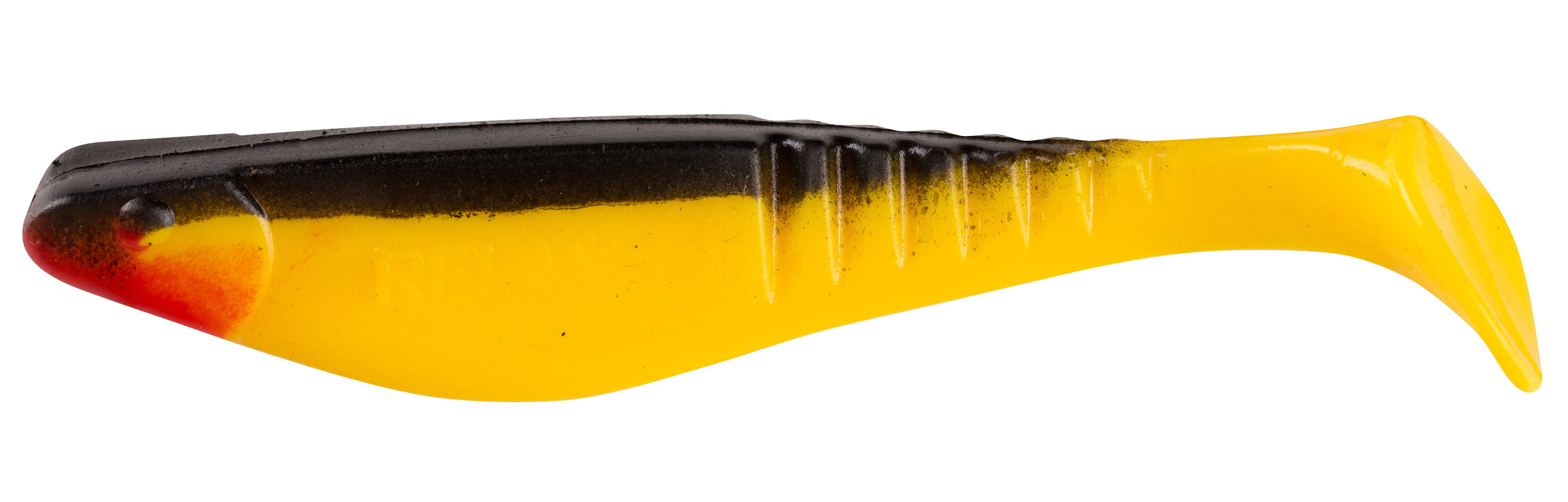 SX Relax Shark 11 cm (4") Gelb / Schwarz 10 Stück, weicher Plastik Köder, Minnow Köder, gelb schwarzes Muster,  gebogener Schwanz, Weich Köder