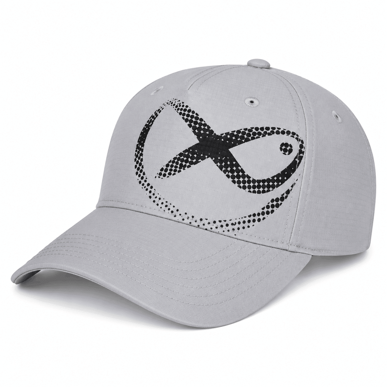 Baseballkappe, Trucker-Stil, Besticktes Logo, Grau, Blumenmuster
