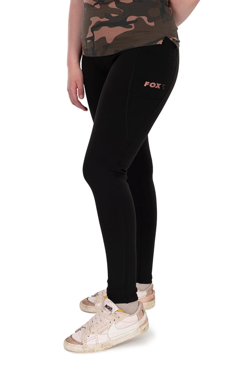 leggings, schwarz, logo, sport, athletik