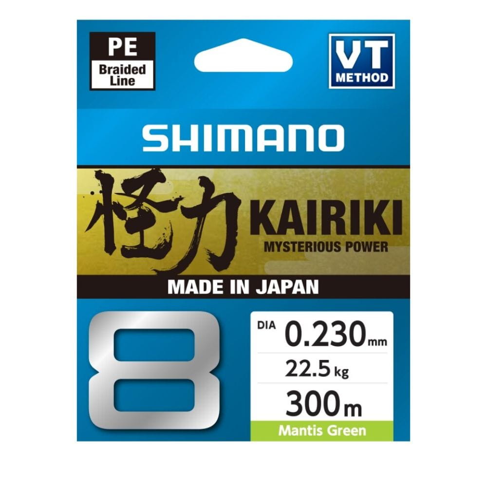 Shimano Kairiki 8 0,23 mm 22,5 kg 300 m Mantis Verde