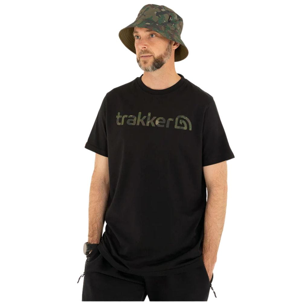 Trakker CR Logo T-Shirt Black Camo XL | 207868