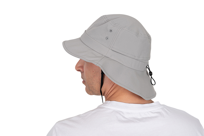 Hut, Bucket Hat, Sommerhut, Kordelzug, Kappe mit Nackenschutz