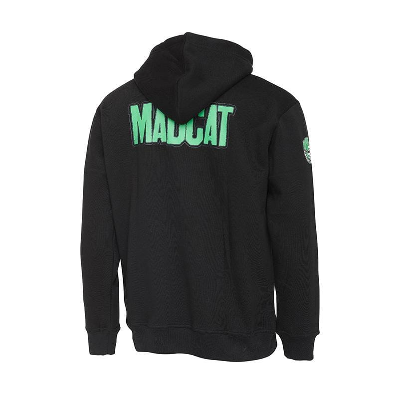 MadCat Skull Hoodie Black M – Bild 2, Hoodie, Schwarz, Grün Stickerei, Grafik, Rückansicht