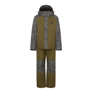 Trakker CR 2 Piece Winter Suit Camo - Medium – Bild 2, Tarnanzug, Jacke und Hose, Olivgrün, Tarnmuster, Kapuze