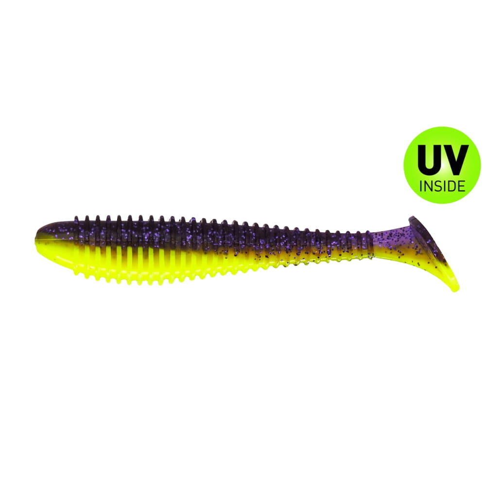 SX Pro Swimmer 12 cm (4.8") Purple Glitter Opaque Chartreuse 5 pieces Pinsel, Gerät, Werkzeug