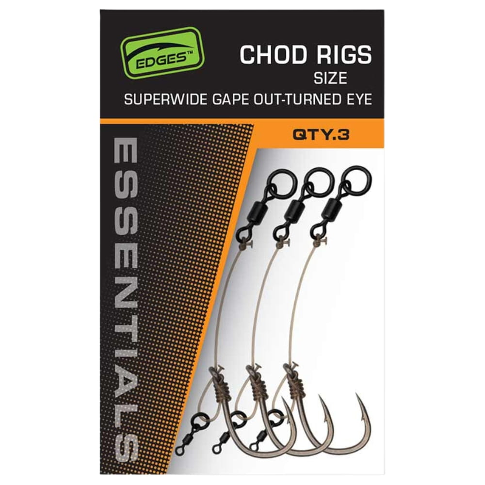 Fox Edges Super Wide Gap Out Chod Rigs 04 3 Stück Fox Edges Super Wide Gap Out Chod Rigs 04 3 Stück