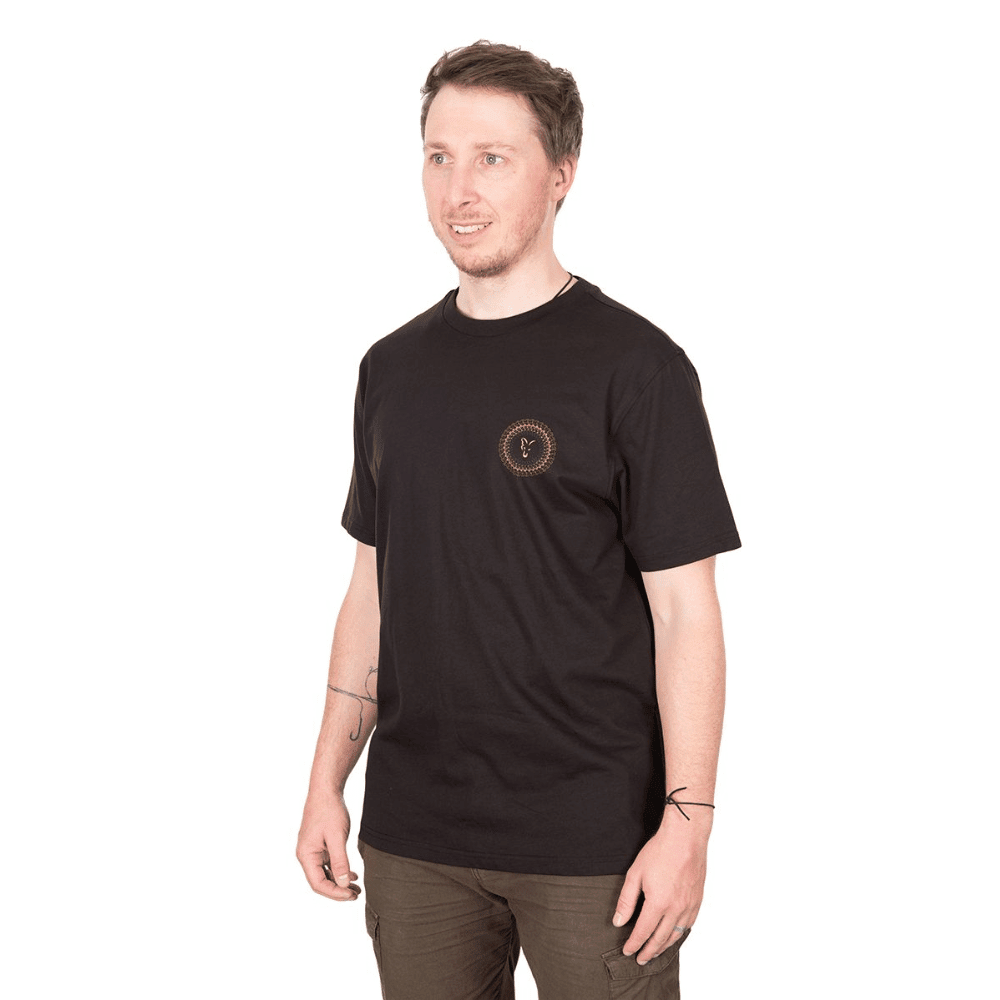 T-Shirt, Schwarz, Kurzarm, Rundhalsausschnitt, Logo