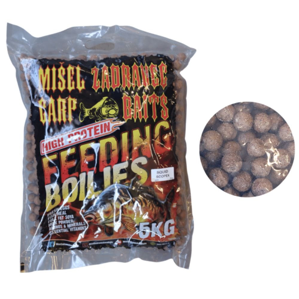 Zadravec Baits High Protein Feeding Boilies Squid Scopex 16 mm 5kg Essen, Süßigkeiten