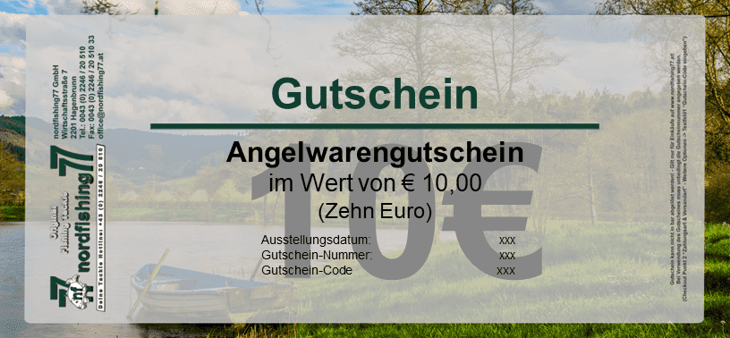10EUR-Gutschein nordfishing77 BON DE 10€