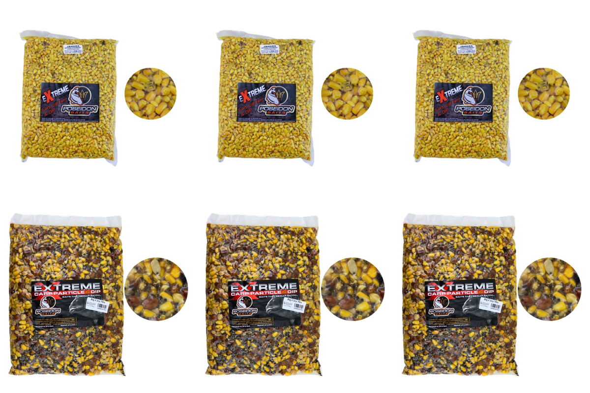 Angelköder, Partikelmix, Maiskörner, Gelb-braun, Beutelverpackung