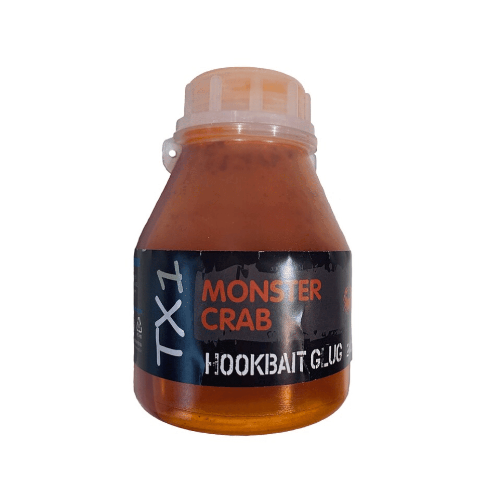 Shimano Tribal TX1 Hookbait Glug Monster Krab 200ml Essen, Schatz, Alkohol, Bier, Getränk