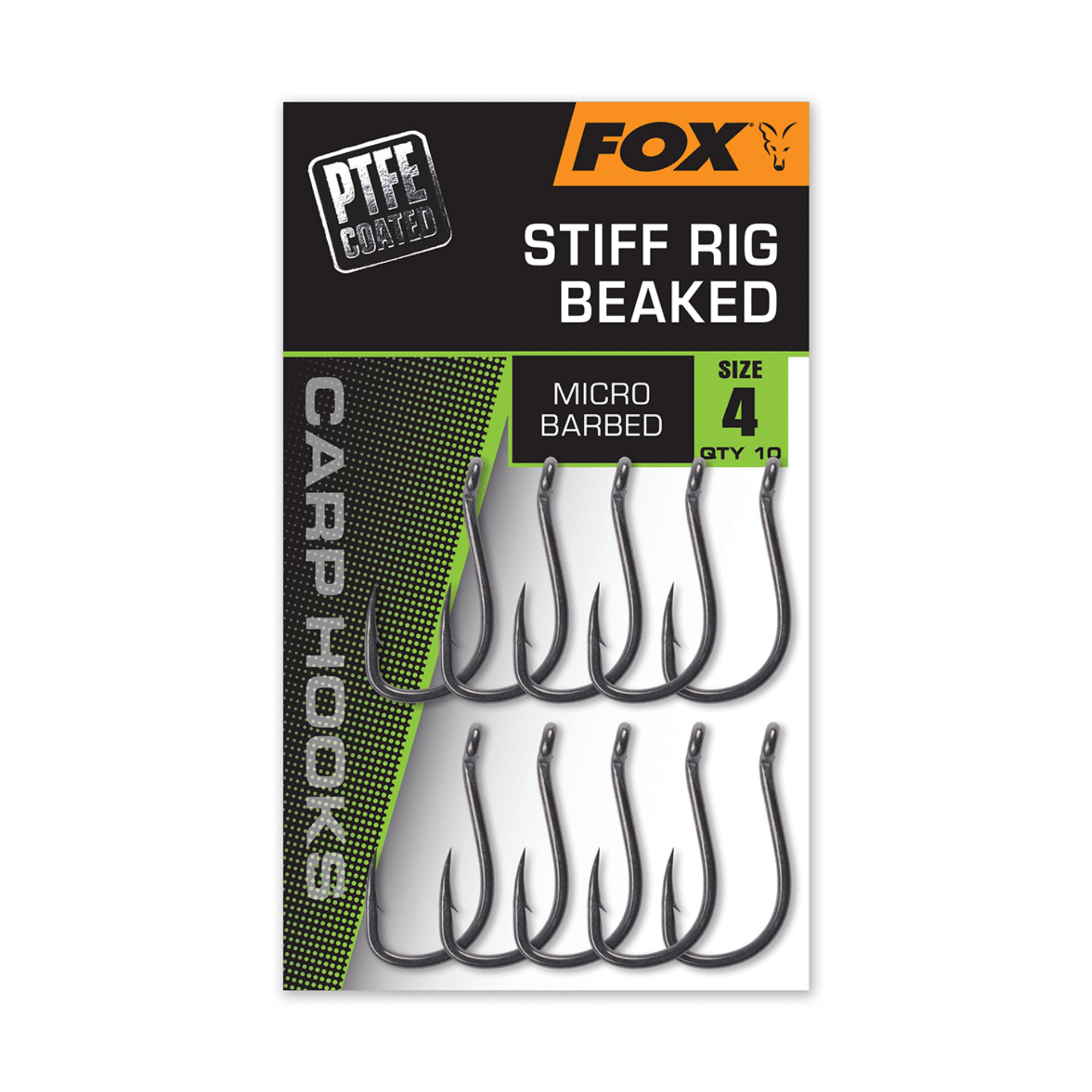 Karpfenggleisen, stiff rig beaked, mikro barbed, Größe 4, 10 Stück