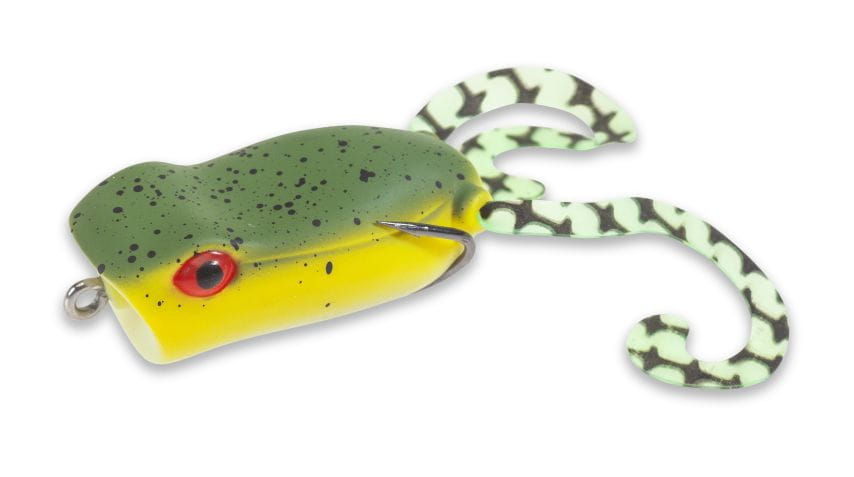 Iron Claw Doiyo Kaeru Oto II 54 MSF, Froschköder, Angelköder, Kunststoff, Grün-gelb, Spritzendesign