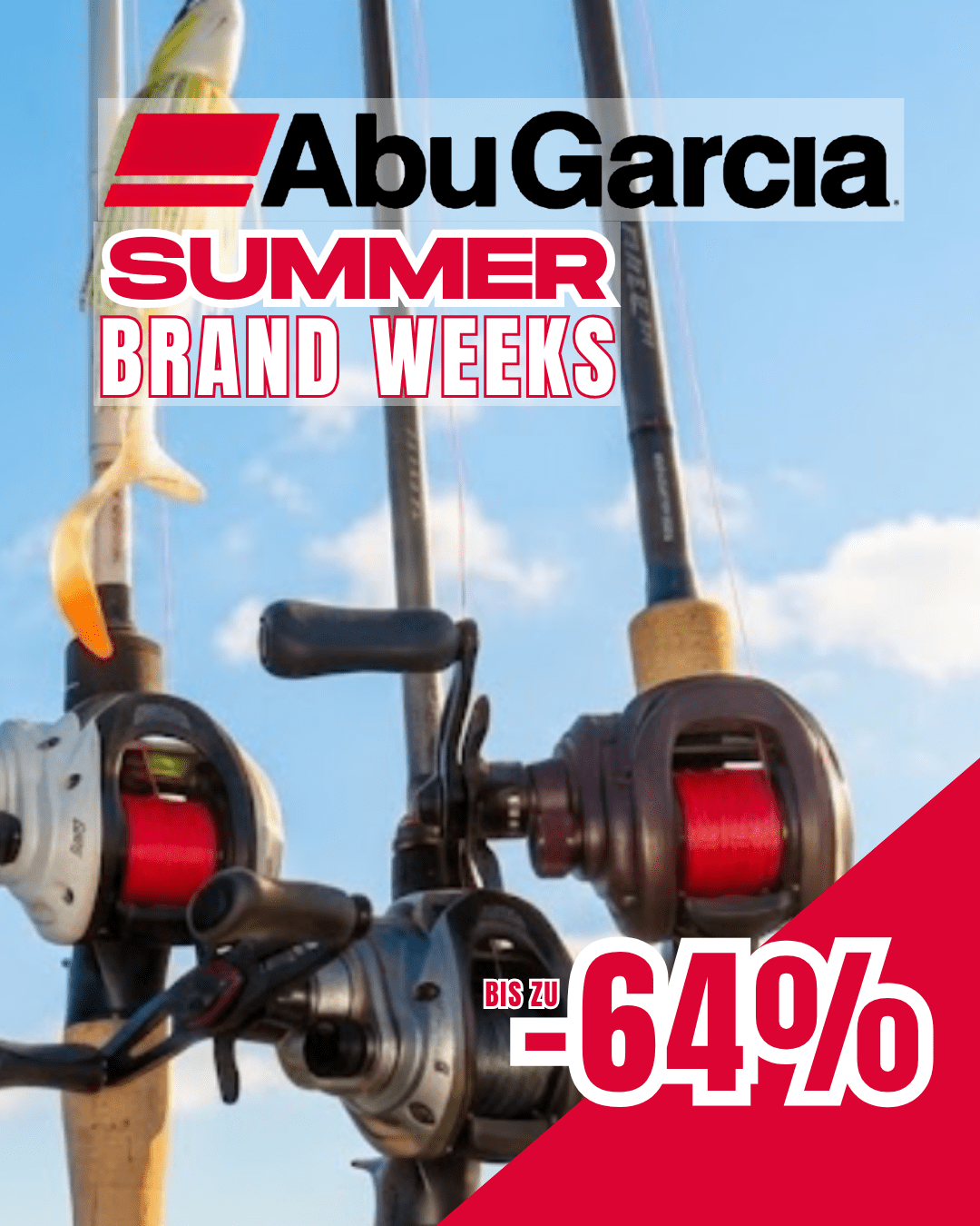 angelocke, rollen, angelrute, outdoor-ausrüstung, rabatt-banner