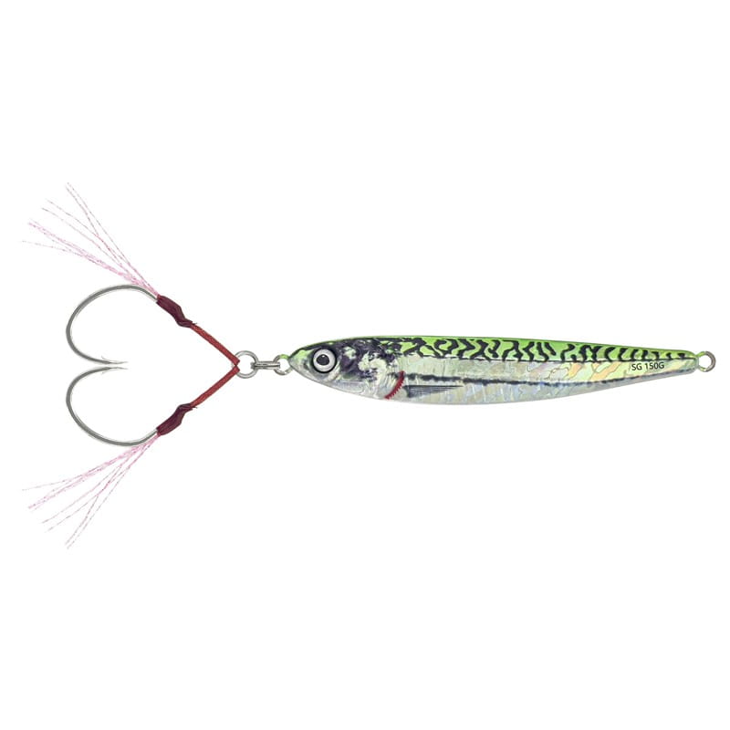 Savage Gear 3D Anchovy Jig 14cm 150G Green Mackrel, jig lure, minnow, Treblehook, Angellure, grünes Muster