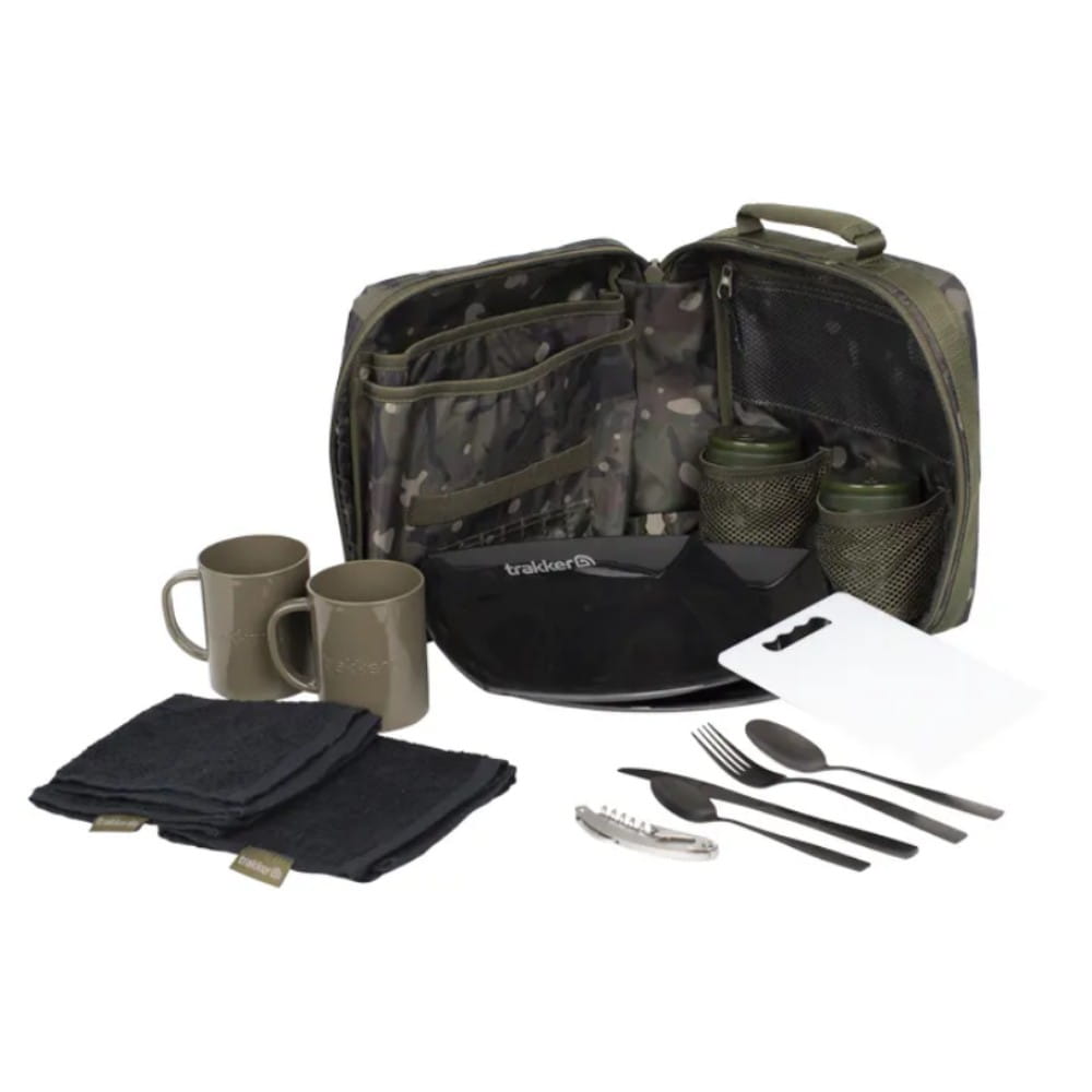 Trakker NXC Camo Deluxe Food Set Besteck, Gabel, Tasse, Löffel