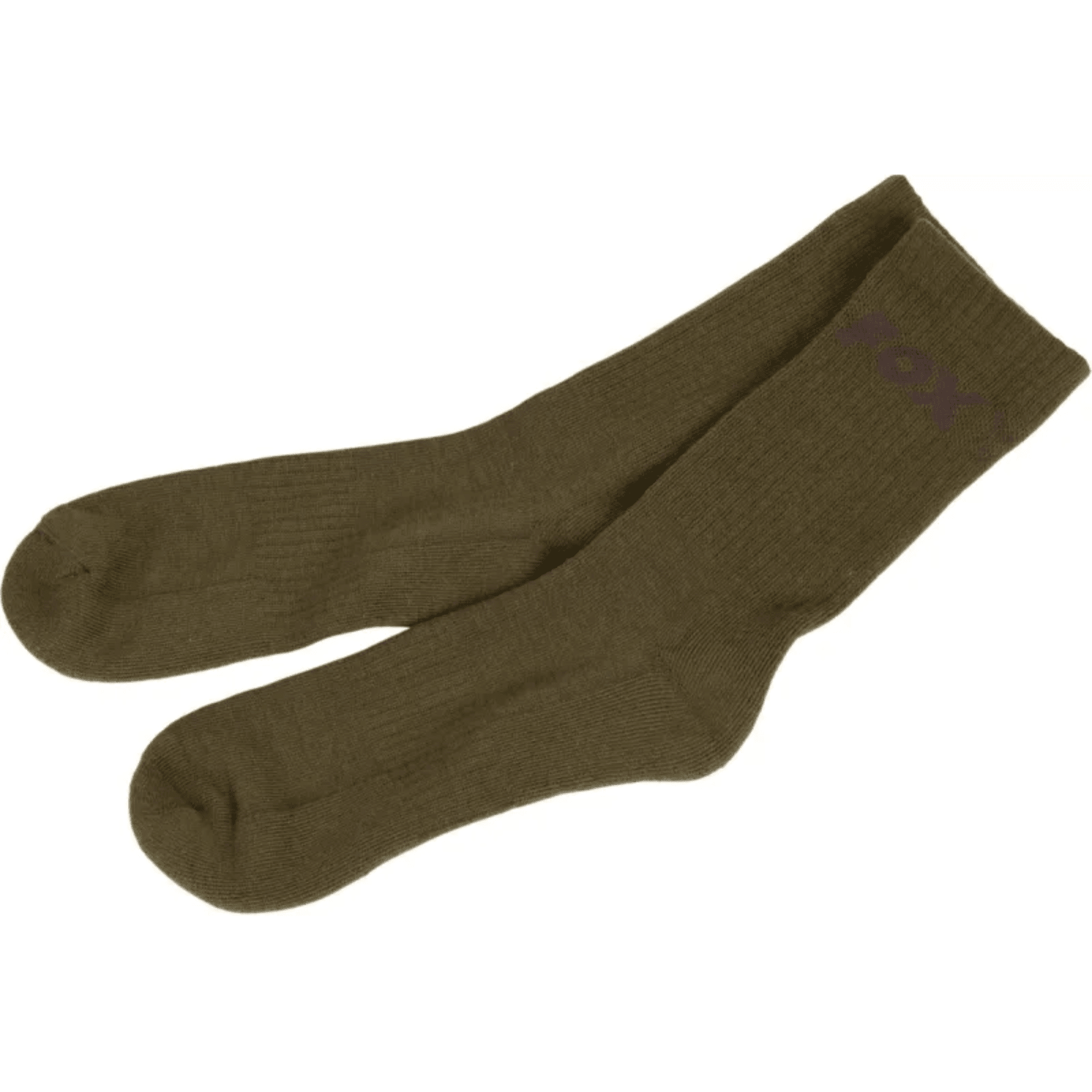 Socken, Kniehöhe, Khaki, Unifarbig, Baumwollmix