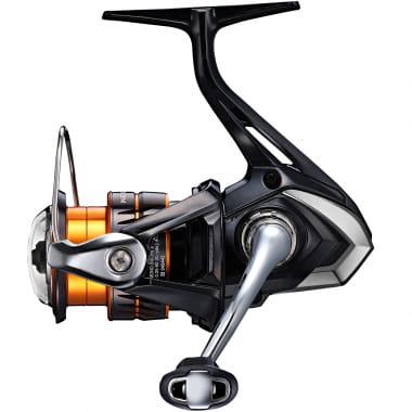 Angeln Reel, Spinning Reel, Schwarz, Orange Akzente, Metallteile