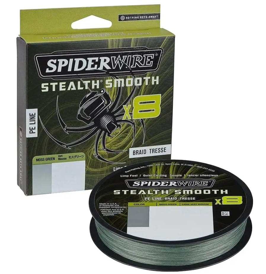 Spiderwire Stealth Smooth x8 PE-Braid 0,23 mm 23,6 kg 300 m Moha Zöld