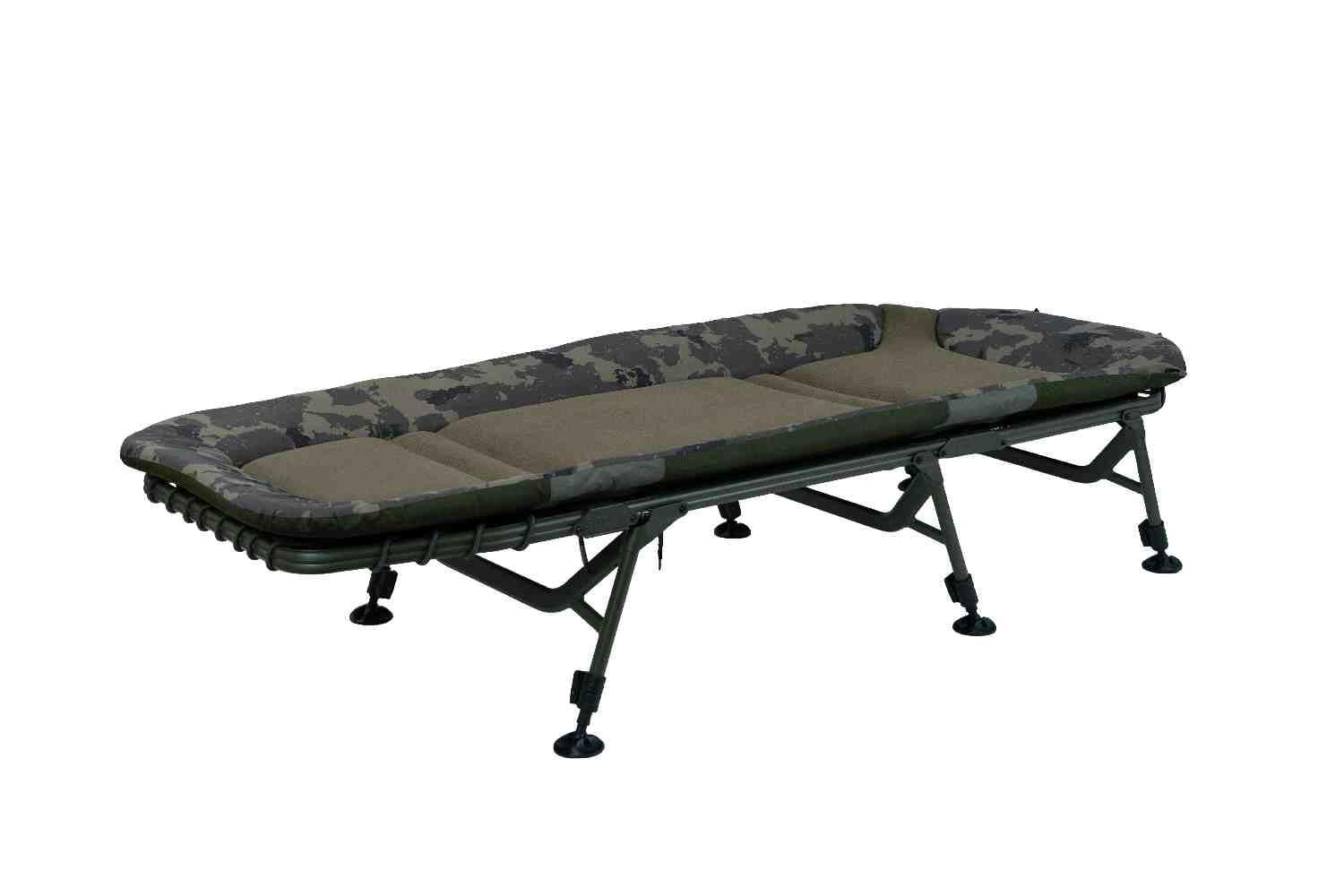Solar Worldwide Bedchair Standard 6 Leg 202x85cm – Bild 2, Fischerei, Angelbett, Klappbett, Camouflage, Hochliegend