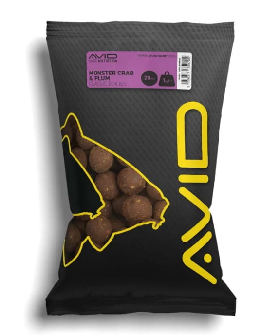 Avid Carp Boilies Monster Crab & Plum 20mm 1kg Essen, Süßigkeiten, Schokolade, Nachtisch
