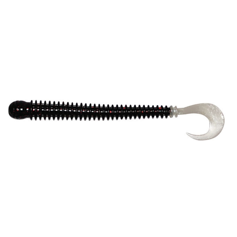 SX Drop Shot Ringer Worm 10,5 cm (4") Queue de Perle Noire Néon 5 Pièces Elektronik, Hardware