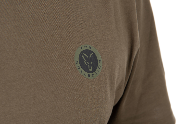 t-shirt, baumwolle, braun, logo, fuchs