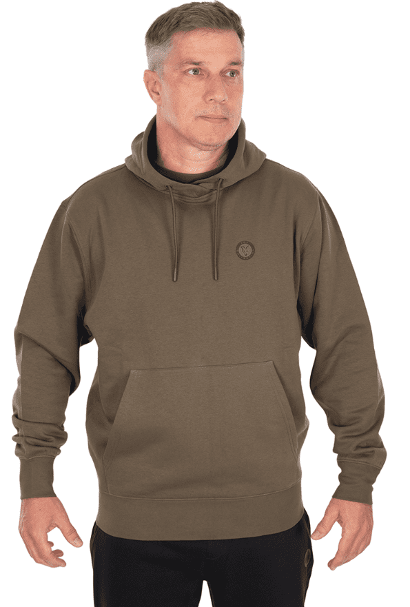 Fox Collection Pullover Hoody Green L, Hoodie, Kängurutasche, Kapuze, Baumwolle, Einfarbig