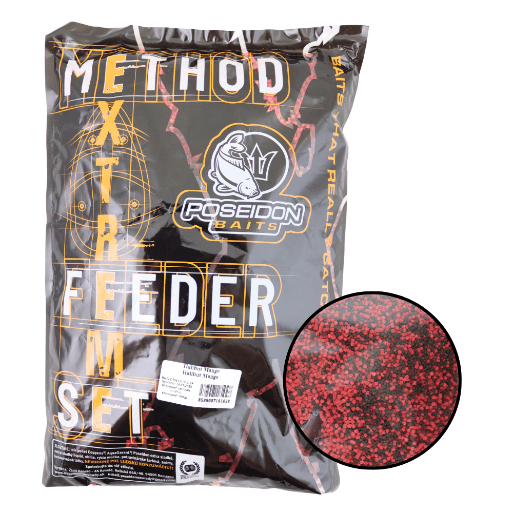 Poseidon Metoda Feeder Set Halibut Mango Pellet + Booster Poseidon Metoda Feeder Set Halibut Mango Pellet + Booster