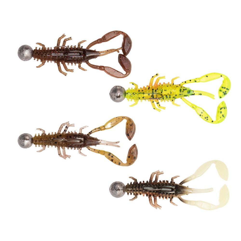 Fox Rage Ultra UV Micro Critter Mixed Colour Loaded Lure Pack 5 cm 4 bucți Tier, Insekt, Wirbellose